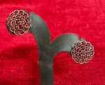 RED STONE STUD EARRING Alloy Stud Earring