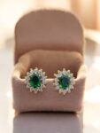 Treasure Pearl Earrings Cubic Zirconia Stone Stud Earri...
