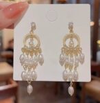 Flower Earrings Leaf Drop Korean Earrings For Women Gir...
