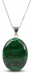 Healing Stone Pendant Natural Malachite Crystal Stone Pendant