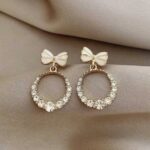 White Ad American Diamond Combo of 5 Drop Earrings Jewe...