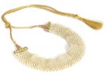Maroon & Gold Stone Necklace, Elegant Maroon and Gold f...