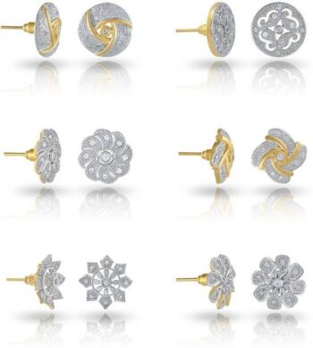 Zircon Alloy Stud Earring Cubic Zirconia Alloy Tassel E...
