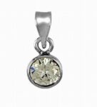Silver Emerald Stone Pendant