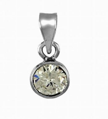 Silver Emerald Stone Pendant