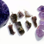 Seven Minerals in One Stone Free-form Slab Pendants (RK37B23-02)