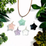 Gemstone Star Pendants with Silver Toned Bail (RK34B16)