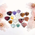 Crystal Heart Pendants with Silver Toned Bail