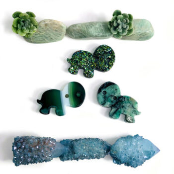 Turtle Gemstone Crystal Cabochons - Large and Small
