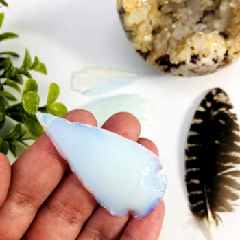 Opalite 2" Arrowheads - 1, 5, or 10 Pieces (10BROWNSHELF-11)