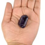 Natural Amethyst Tumble Stone Raw Rough Stone Tumbled Pack of Single 1 pc (Color : Purple)