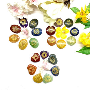 Seven Chakra Set with Symbols (Balance and Alignment)