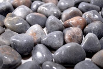 Schmick 1 Kg Grey Pebbles Stones for Plants Pots, Aquarium Fish Tank, Decoration, Fountain, Table and Home Decor - Decorative Vase Fillers (1 Kg, Grey Tumble)