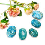 Blue Apatite Palmstone (Psychic Communication and Perception)