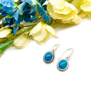Chrysocolla Earrings in Silver