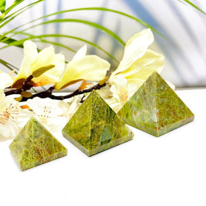 Green Unakite Pyramid (Healing & Regeneration)