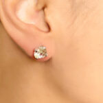 Herkimer Diamond Rough Stud Earrings in Silver