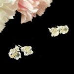 Herkimer Diamond Rough Stud Earrings in Silver
