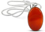 AAA Red Onyx Pendant Natural Crystal Pendant Oval Pendant
