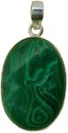 Synthetic Stone Malachite Oval Shape Pendant Synthetic