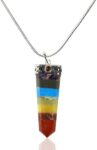 7 Chakra Pendant Flat Stick Pendant Crystal Pendant