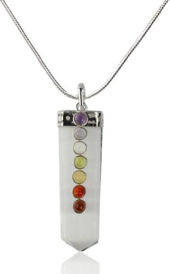 Selenite Pendant Flat Stick Pendant Crystal Pendant