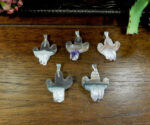 Amethyst Slice Cactus Silver Plated Bail Pendant - Druzy Cacti - (12BROWNSHELF-125-02)