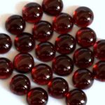 5 Pieces 5mm Natural Round Almandine Garnet Gemstone Cabochon, CALIBRATED Loose Stone Lot, Semi Precious