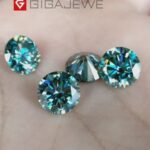 Cyan blue moissanite,Loose moissanite,Loose gemstone,Loose stone,Jewelry making stone,Round moissanite