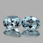 Natural Sky Blue Aquamarine 7x5 mm 2 pcs Oval Cut Loose Gemstone [IF-VVS]