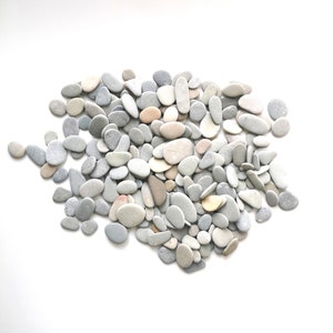 200 psc 1.5 cm - 4 cm / 0.59'' - 1.57'' small natural Baltic Beach pebbles, Home Decor, Mosaic Pebbles, Pebble Art Supply