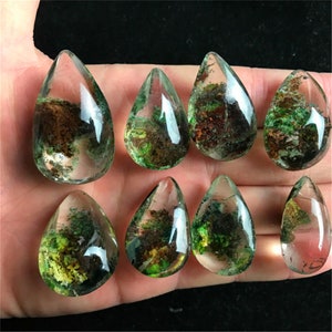 1PC Natural Green Ghost Phantom,Quartz Crystal Specimen,Crystal Heal,Crystal Pendant,Energy Crystals,Crystal Chakras,Crystal Necklace Gift