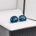 London Blue Topaz  Loose Gem | Oval Shape 5x3mm 6x4mm 7x5mm 8x6mm 9x7mm 10x8mm 11x9mm 12x10mm 14x10mm 16x12 | AAA Certified | Single or Pair