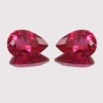 AAA Flawless Pegion Red Mozambique Ruby Loose Pear Gemstone Cut Pair, Christmas Jewelry & Earing Making Ruby Pear Matched Pair 9x6 MM