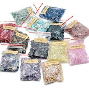 Crystal Chips ? Gemstone Chips ? Crystal Semi Tumbled Chips - Bulk Crystal - 2-6mm - CPMIX