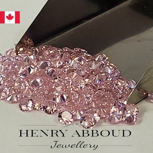 Round Diamond Cut Loose Stones Cubic Zirconia (Pink color) Good Quality Round Cut Brilliant CZ For Jewelry Making