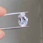 Lab Created White Sapphire Corundum Oval Faceted AAA Loose Gemstones for Luxury Jewelry Makings, September Birthstones (4x3mm - 20x15mm)