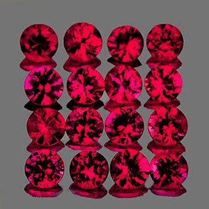 1.40 mm 60 pieces Natural Red Ruby from Burma Flawless-VVS Clarity Round Cut Natural Earthly Mined Loose Gemstone