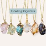 Raw Crystal Necklace Healing Crystals Gold Wire Necklace Crystal Stone Anxiety Healing Protection Love Manifestation Handmade Gift For Mom