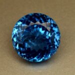 Natural Flawless Certified Brazil Blue Topaz 23.95 Ct Round Cut Loose Gemstone For Jewelry Use