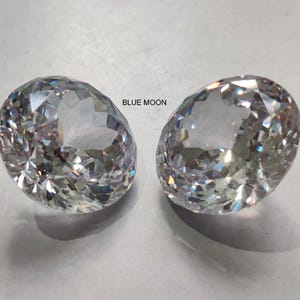 2pcs zircon faceted cut lot gemstone 152ct good quality white zircon loose gemstone round shape zircon jewelry making