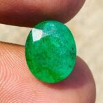 Natural Emerald 5 Carat Ring Size, Zambian Emerald Cut Faceted Oval Shape Handmade Loose Gemstone, Jewelry Making Gemstone
