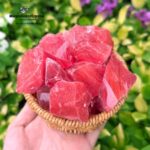 2pcs Raw Cherry Quartz Stone, Natural Rough Cherry Quartz Gemstones, Crystal and Stone Gifts, Heart Chakra, Mineral Specimens, Mineral Rocks