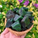 2PCS Raw Emerald Stone, Natural Rough Emerald Gemstones, Emerald Crystal and Stone Gifts, Heart Chakra, Mineral Specimens, May Birthstone