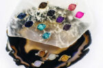 Druzy Sideways Marquise Double Bail Pendant with Electroplated 24k Gold/Silver Edges