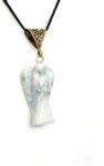 Natural Howlte Crystal Angel Shaped Pendant Crystal Crystal