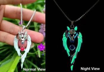 Wolf Glow in the Dark Pendant for Men and Women, Glowin