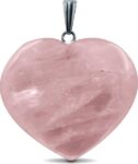 Natural Rose Quartz Crystal Stone Pendant for Love