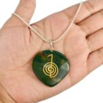 Natural Crystal Bloodstone Pendant Heart Pendant