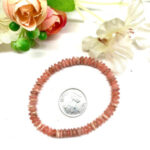 Rhodochrosite AAA Disc Shaped Bead Bracelet (Love & Compassion)